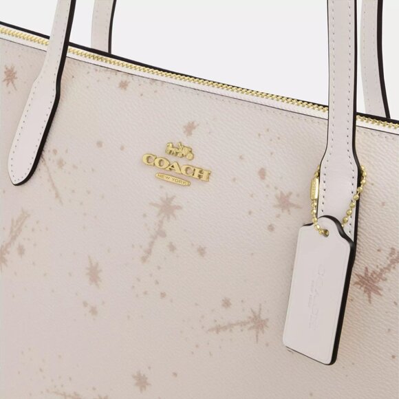 Coach Fiona Zip Tote Bag With Star Print - Picture 3 of 10